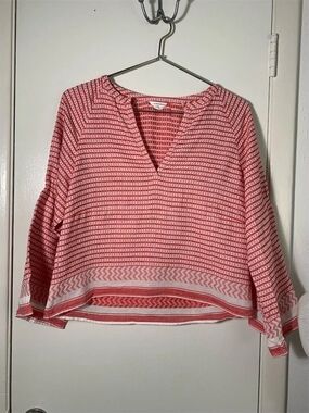 Club Monaco Red and White Knit Top